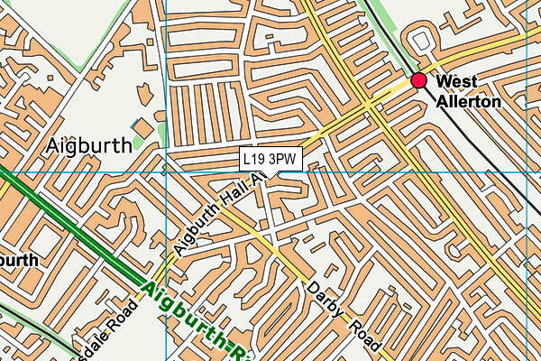 L19 3PW map - OS VectorMap District (Ordnance Survey) L19 3PW map - OS VectorMap District (Ordnance Survey)