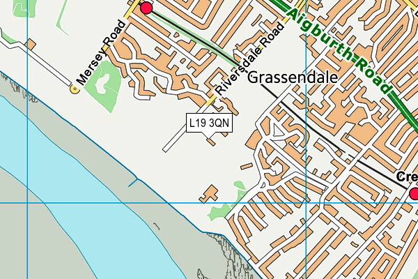 L19 3QN map - OS VectorMap District (Ordnance Survey) L19 3QN map - OS VectorMap District (Ordnance Survey)