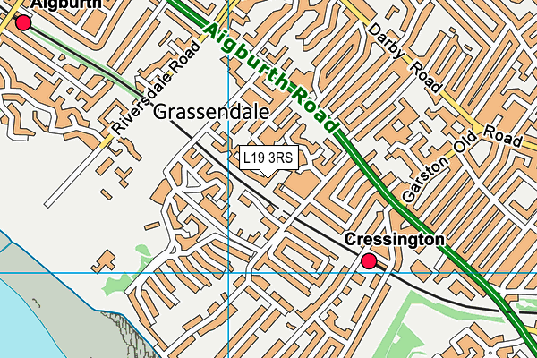 L19 3RS map - OS VectorMap District (Ordnance Survey)