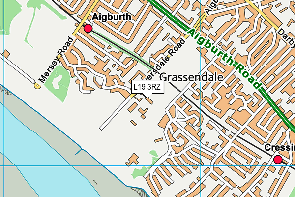 L19 3RZ map - OS VectorMap District (Ordnance Survey) L19 3RZ map - OS VectorMap District (Ordnance Survey)