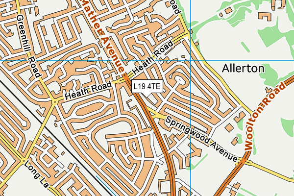 L19 4TE map - OS VectorMap District (Ordnance Survey) L19 4TE map - OS VectorMap District (Ordnance Survey)