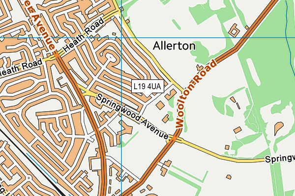 L19 4UA map - OS VectorMap District (Ordnance Survey) L19 4UA map - OS VectorMap District (Ordnance Survey)