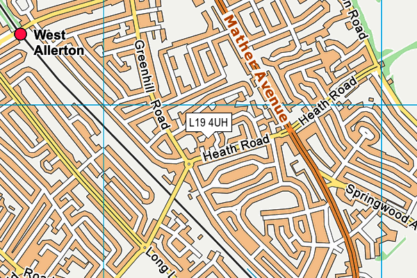 L19 4UH map - OS VectorMap District (Ordnance Survey) L19 4UH map - OS VectorMap District (Ordnance Survey)