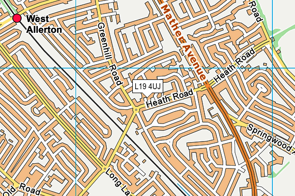 L19 4UJ map - OS VectorMap District (Ordnance Survey) L19 4UJ map - OS VectorMap District (Ordnance Survey)