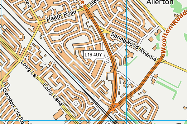 L19 4UY map - OS VectorMap District (Ordnance Survey) L19 4UY map - OS VectorMap District (Ordnance Survey)