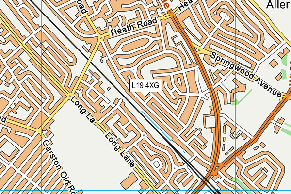 L19 4XG map - OS VectorMap District (Ordnance Survey) L19 4XG map - OS VectorMap District (Ordnance Survey)