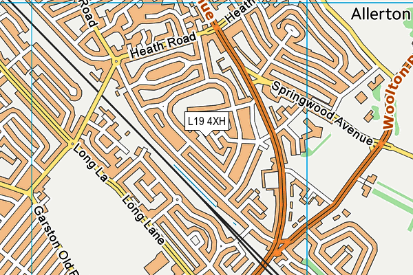 L19 4XH map - OS VectorMap District (Ordnance Survey) L19 4XH map - OS VectorMap District (Ordnance Survey)