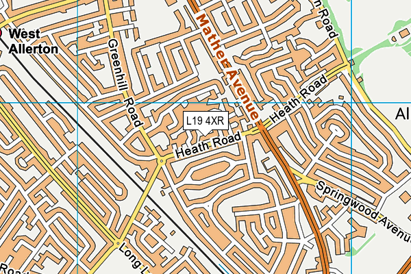 L19 4XR map - OS VectorMap District (Ordnance Survey) L19 4XR map - OS VectorMap District (Ordnance Survey)