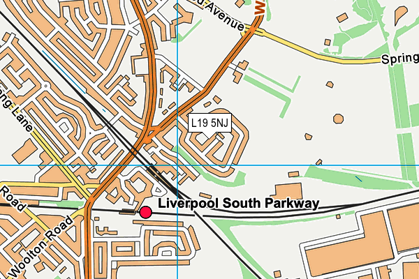 L19 5NJ map - OS VectorMap District (Ordnance Survey) L19 5NJ map - OS VectorMap District (Ordnance Survey)