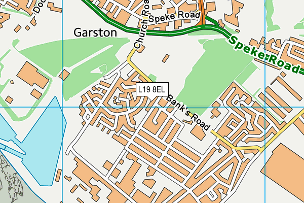 L19 8EL map - OS VectorMap District (Ordnance Survey) L19 8EL map - OS VectorMap District (Ordnance Survey)