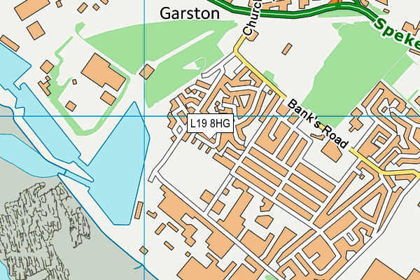 L19 8HG map - OS VectorMap District (Ordnance Survey) L19 8HG map - OS VectorMap District (Ordnance Survey)
