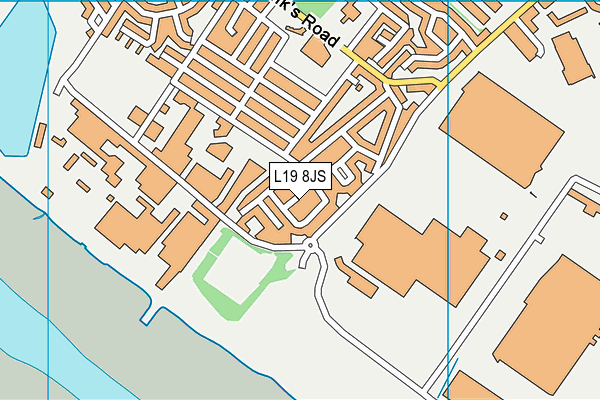 L19 8JS map - OS VectorMap District (Ordnance Survey) L19 8JS map - OS VectorMap District (Ordnance Survey)