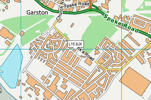 L19 8JX map - OS VectorMap District (Ordnance Survey) L19 8JX map - OS VectorMap District (Ordnance Survey)