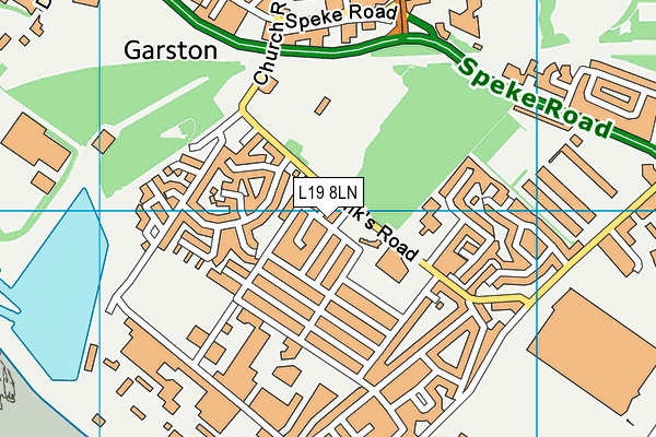 L19 8LN map - OS VectorMap District (Ordnance Survey)