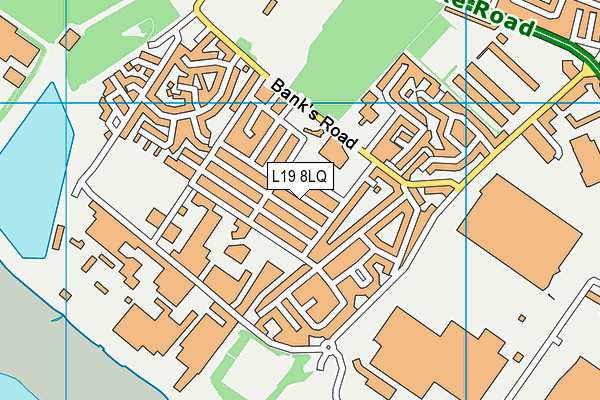 L19 8LQ map - OS VectorMap District (Ordnance Survey) L19 8LQ map - OS VectorMap District (Ordnance Survey)