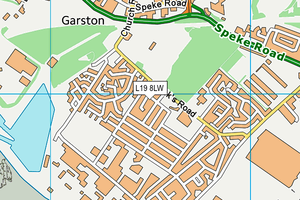 L19 8LW map - OS VectorMap District (Ordnance Survey) L19 8LW map - OS VectorMap District (Ordnance Survey)