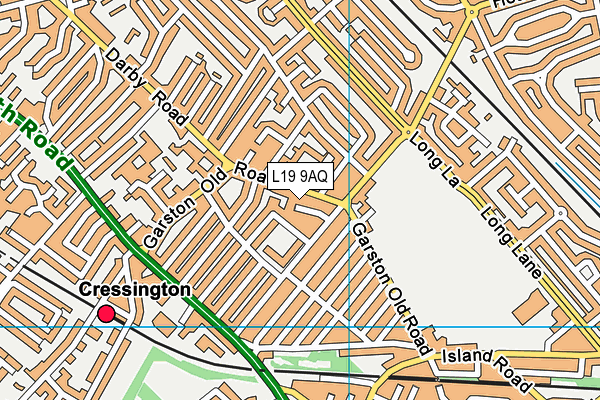 L19 9AQ map - OS VectorMap District (Ordnance Survey) L19 9AQ map - OS VectorMap District (Ordnance Survey)