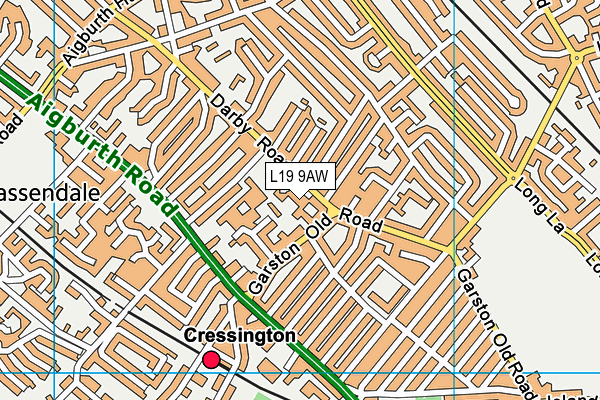 L19 9AW map - OS VectorMap District (Ordnance Survey) L19 9AW map - OS VectorMap District (Ordnance Survey)
