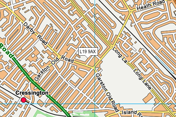 L19 9AX map - OS VectorMap District (Ordnance Survey) L19 9AX map - OS VectorMap District (Ordnance Survey)