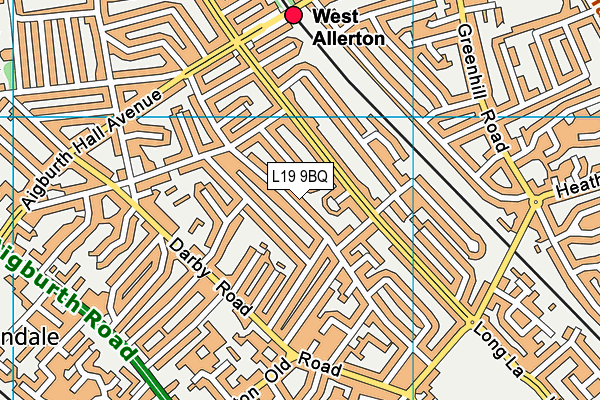 L19 9BQ map - OS VectorMap District (Ordnance Survey) L19 9BQ map - OS VectorMap District (Ordnance Survey)