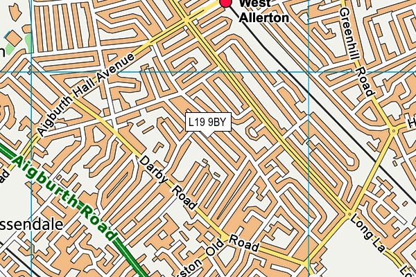 L19 9BY map - OS VectorMap District (Ordnance Survey) L19 9BY map - OS VectorMap District (Ordnance Survey)