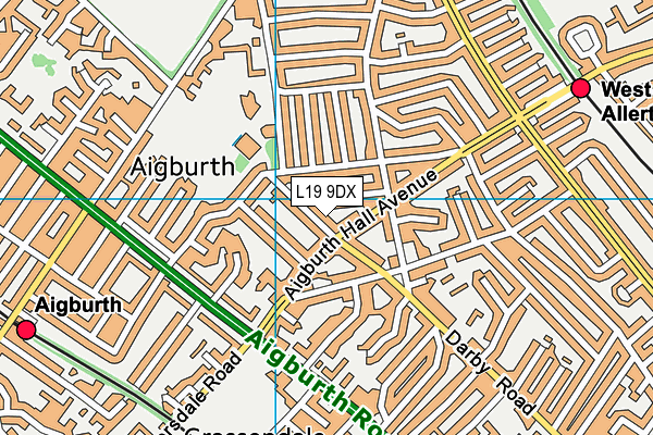 L19 9DX map - OS VectorMap District (Ordnance Survey) L19 9DX map - OS VectorMap District (Ordnance Survey)