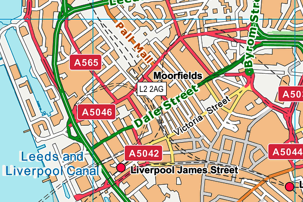 L2 2AG map - OS VectorMap District (Ordnance Survey) L2 2AG map - OS VectorMap District (Ordnance Survey)