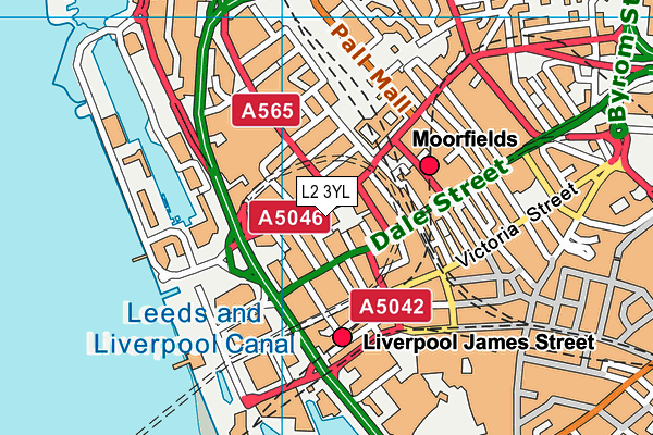 L2 3YL map - OS VectorMap District (Ordnance Survey) L2 3YL map - OS VectorMap District (Ordnance Survey)