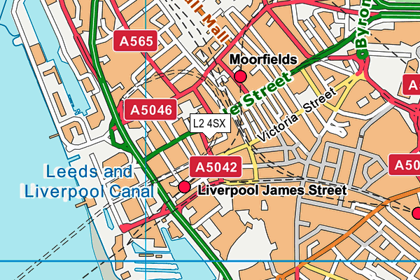 L2 4SX map - OS VectorMap District (Ordnance Survey) L2 4SX map - OS VectorMap District (Ordnance Survey)