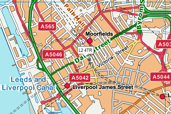 L2 4TR map - OS VectorMap District (Ordnance Survey) L2 4TR map - OS VectorMap District (Ordnance Survey)