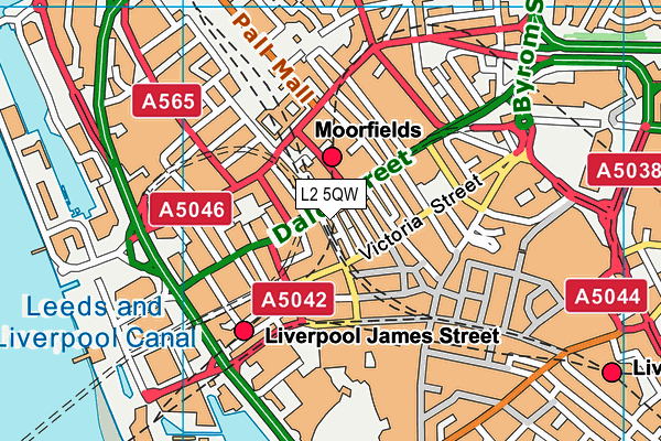 L2 5QW map - OS VectorMap District (Ordnance Survey) L2 5QW map - OS VectorMap District (Ordnance Survey)