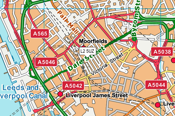 L2 5UZ map - OS VectorMap District (Ordnance Survey)