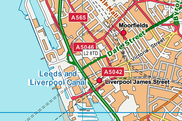 L2 8TD map - OS VectorMap District (Ordnance Survey) L2 8TD map - OS VectorMap District (Ordnance Survey)