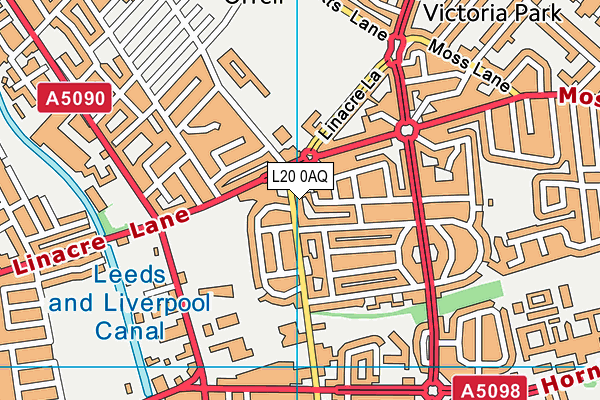 L20 0AQ map - OS VectorMap District (Ordnance Survey) L20 0AQ map - OS VectorMap District (Ordnance Survey)