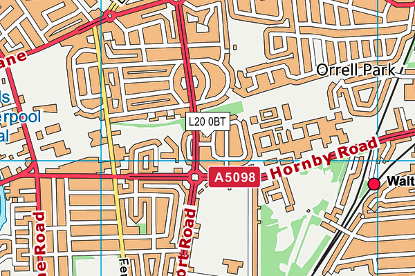 L20 0BT map - OS VectorMap District (Ordnance Survey) L20 0BT map - OS VectorMap District (Ordnance Survey)