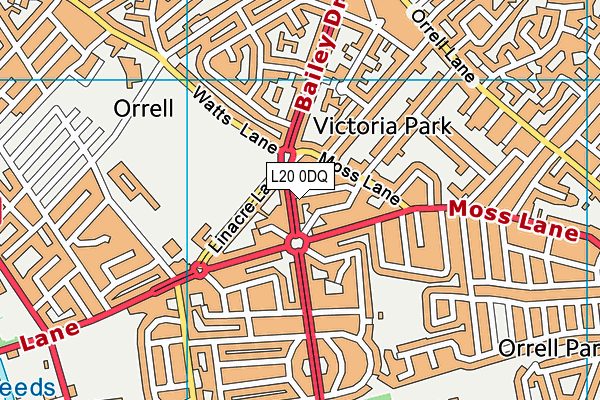 L20 0DQ map - OS VectorMap District (Ordnance Survey) L20 0DQ map - OS VectorMap District (Ordnance Survey)