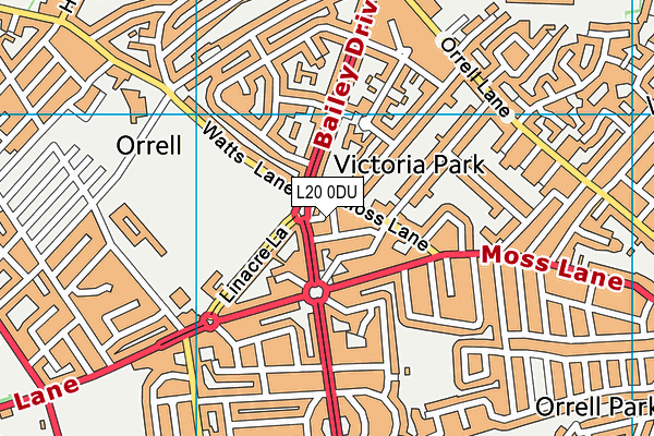 L20 0DU map - OS VectorMap District (Ordnance Survey) L20 0DU map - OS VectorMap District (Ordnance Survey)