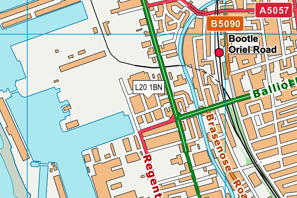 L20 1BN map - OS VectorMap District (Ordnance Survey) L20 1BN map - OS VectorMap District (Ordnance Survey)