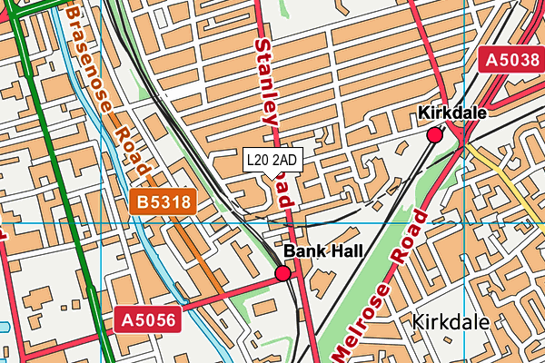 L20 2AD map - OS VectorMap District (Ordnance Survey) L20 2AD map - OS VectorMap District (Ordnance Survey)
