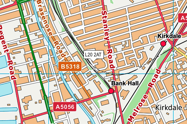L20 2AT map - OS VectorMap District (Ordnance Survey) L20 2AT map - OS VectorMap District (Ordnance Survey)