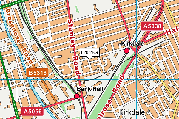 L20 2BG map - OS VectorMap District (Ordnance Survey) L20 2BG map - OS VectorMap District (Ordnance Survey)