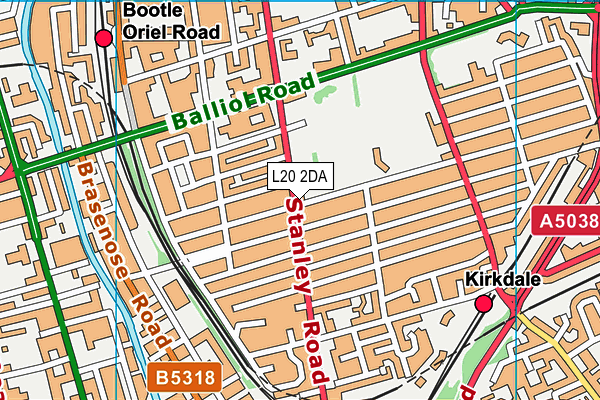 L20 2DA map - OS VectorMap District (Ordnance Survey) L20 2DA map - OS VectorMap District (Ordnance Survey)