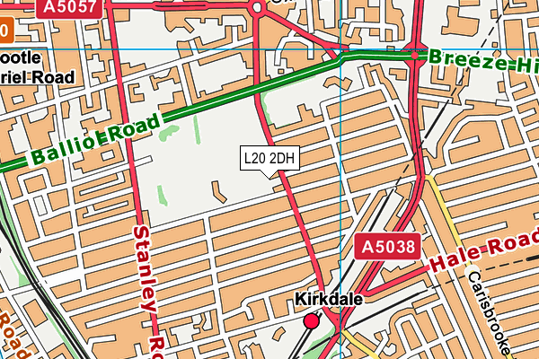 L20 2DH map - OS VectorMap District (Ordnance Survey) L20 2DH map - OS VectorMap District (Ordnance Survey)