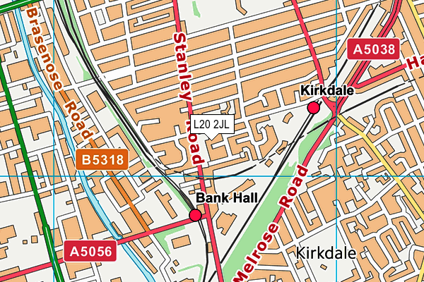 L20 2JL map - OS VectorMap District (Ordnance Survey) L20 2JL map - OS VectorMap District (Ordnance Survey)