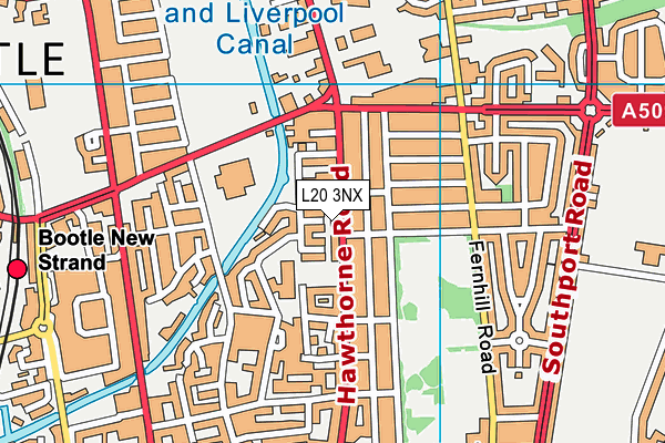 L20 3NX map - OS VectorMap District (Ordnance Survey) L20 3NX map - OS VectorMap District (Ordnance Survey)