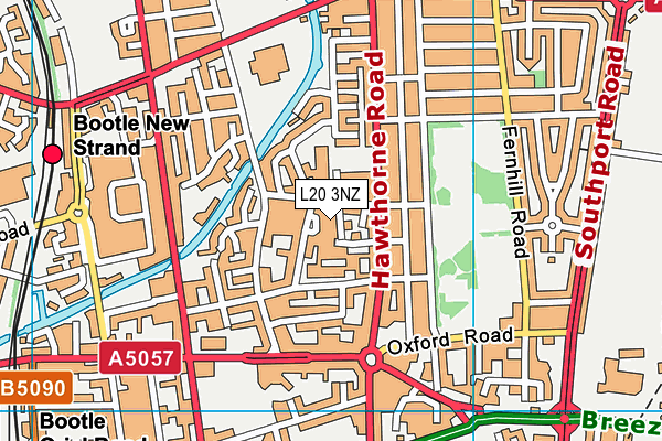 L20 3NZ map - OS VectorMap District (Ordnance Survey) L20 3NZ map - OS VectorMap District (Ordnance Survey)
