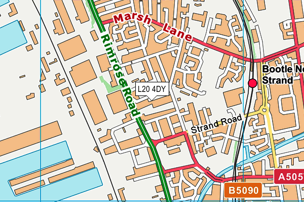 L20 4DY map - OS VectorMap District (Ordnance Survey) L20 4DY map - OS VectorMap District (Ordnance Survey)