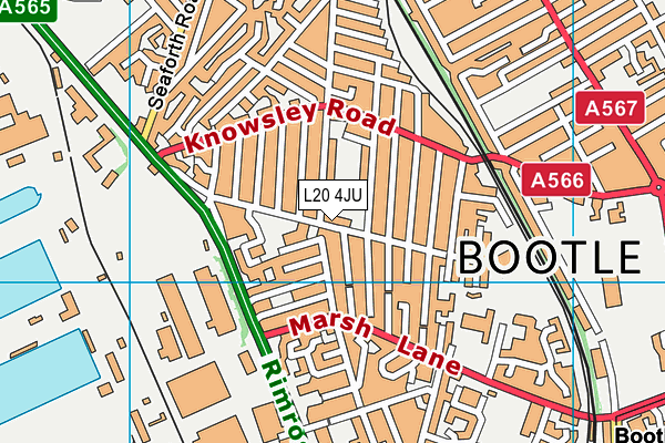 L20 4JU map - OS VectorMap District (Ordnance Survey) L20 4JU map - OS VectorMap District (Ordnance Survey)