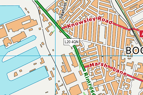L20 4QN map - OS VectorMap District (Ordnance Survey) L20 4QN map - OS VectorMap District (Ordnance Survey)
