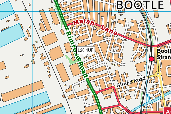 L20 4UF map - OS VectorMap District (Ordnance Survey) L20 4UF map - OS VectorMap District (Ordnance Survey)